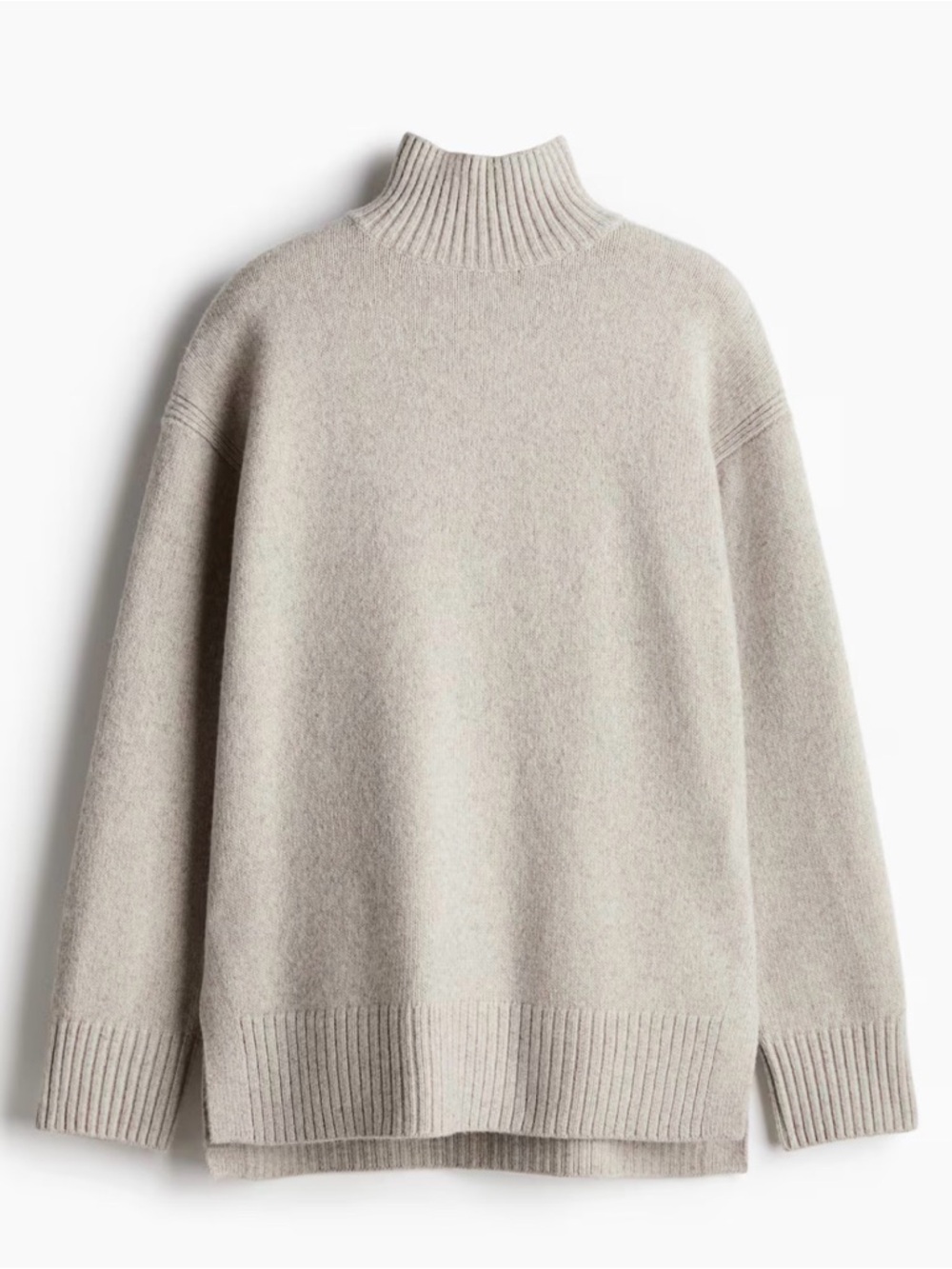 H&M Cream Mock Neck Sweater